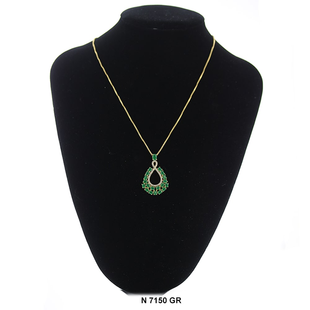 Pendant With Chain Necklace N 7150 GR