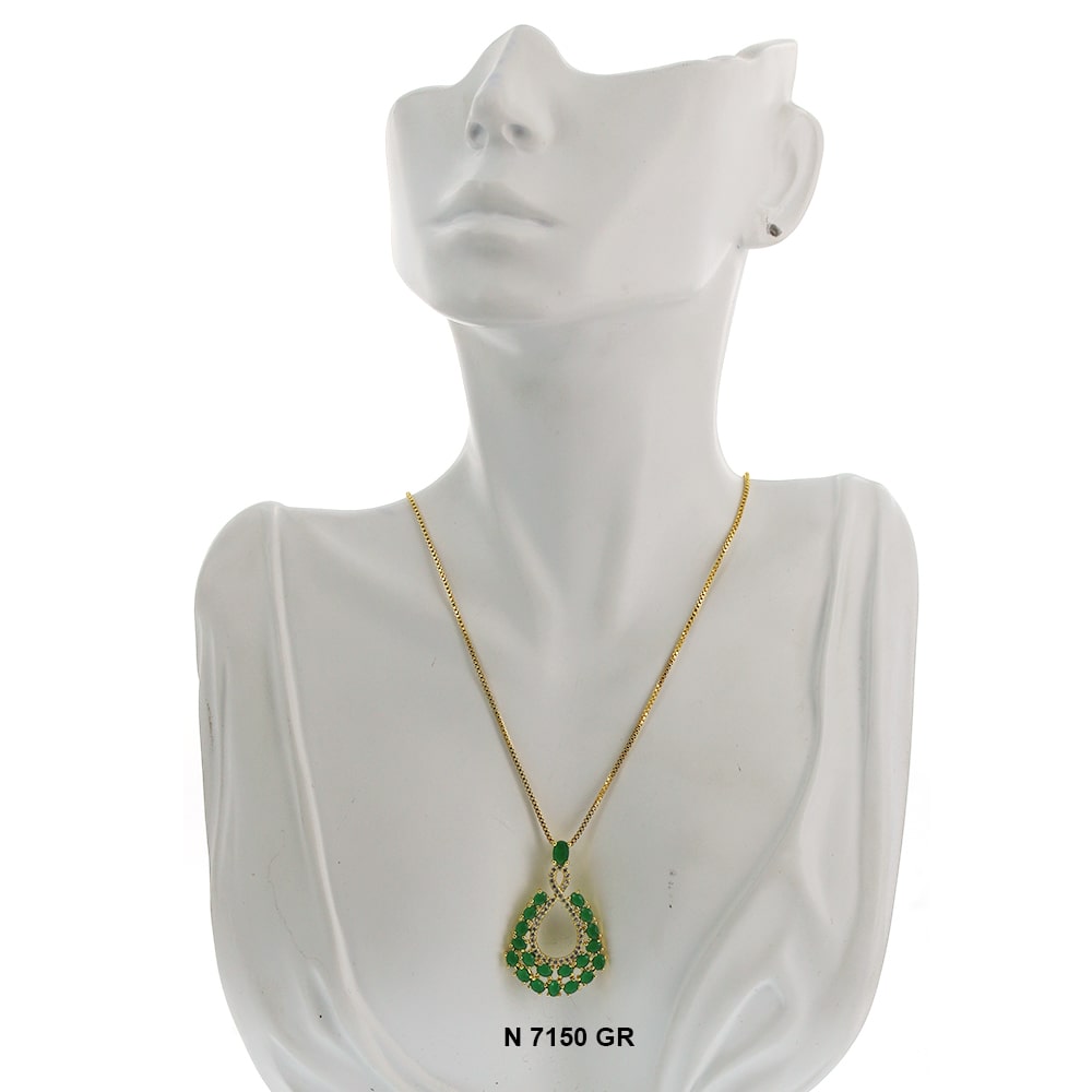 Pendant With Chain Necklace N 7150 GR