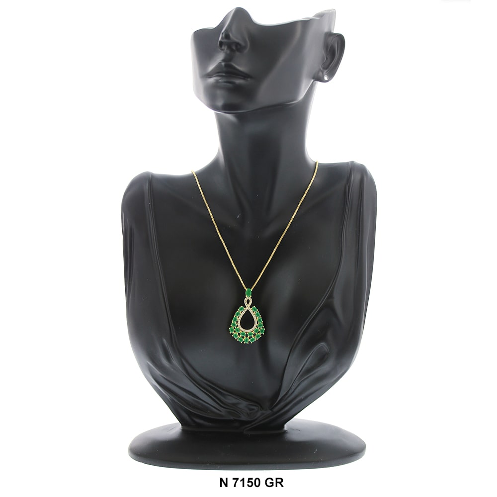 Pendant With Chain Necklace N 7150 GR