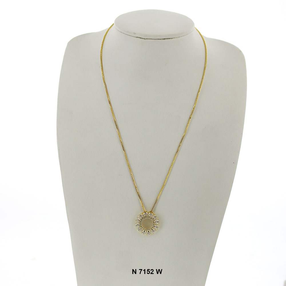 Pendant With Chain Necklace N 7152 W