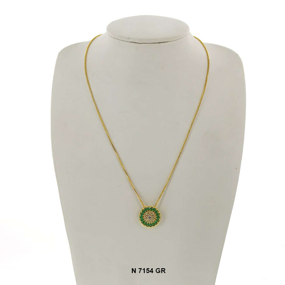 Pendant With Chain Necklace N 7154 GR