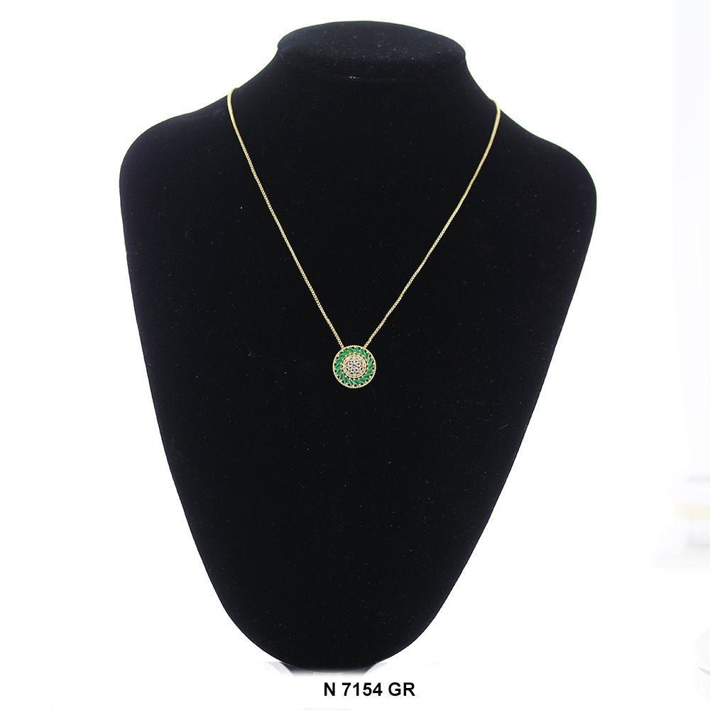 Pendant With Chain Necklace N 7154 GR