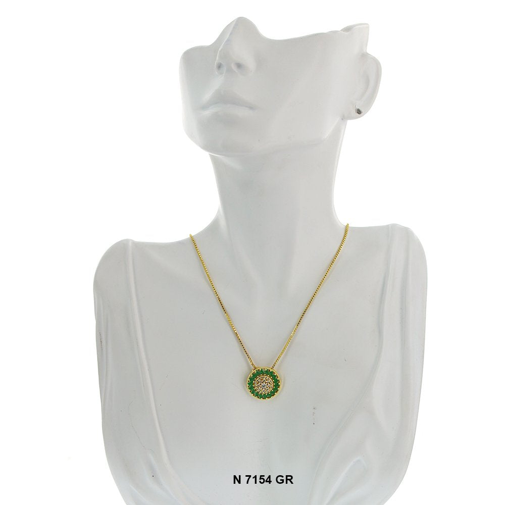 Pendant With Chain Necklace N 7154 GR