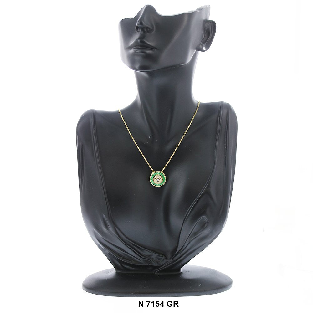 Pendant With Chain Necklace N 7154 GR