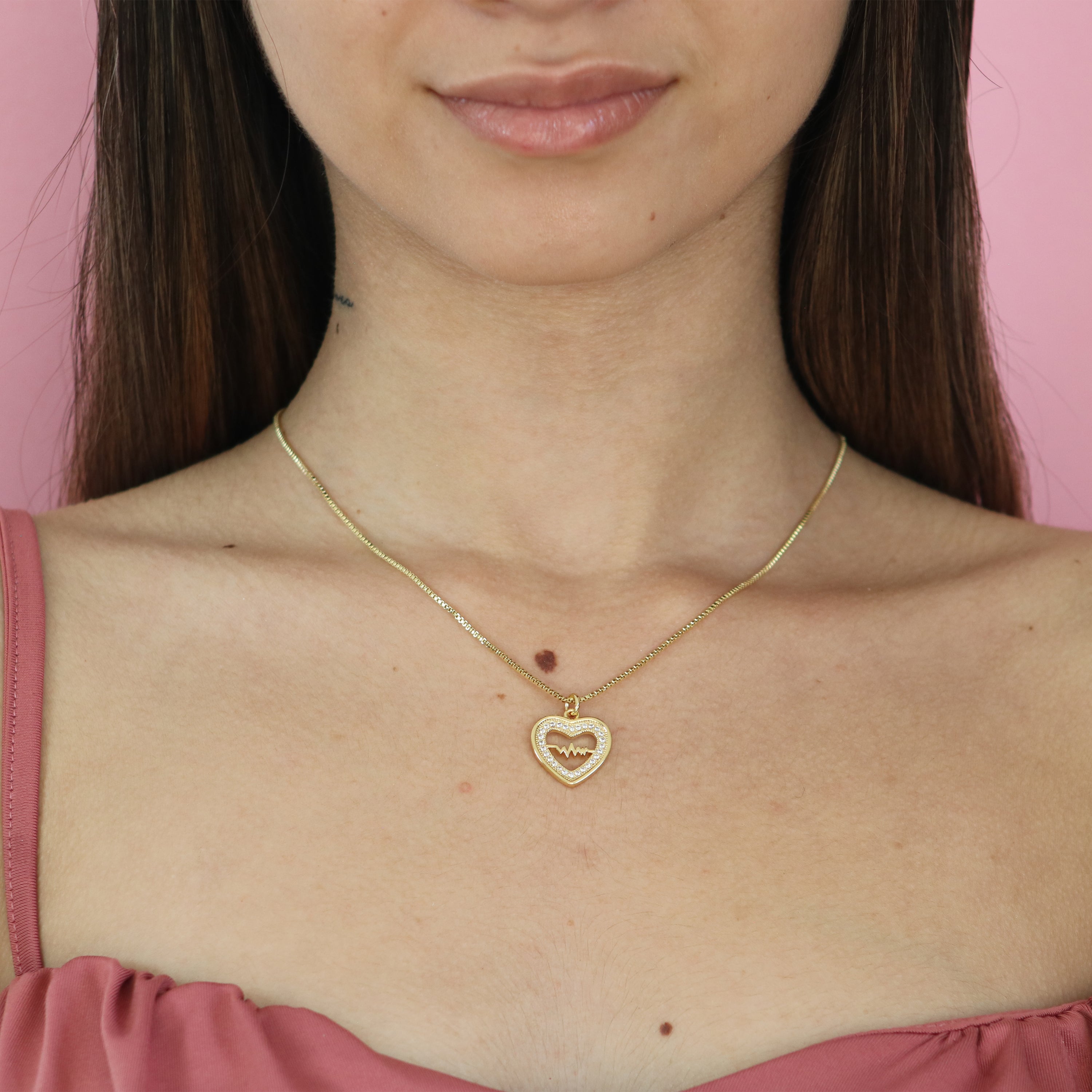 Heartbeat Heart Necklace N 7097