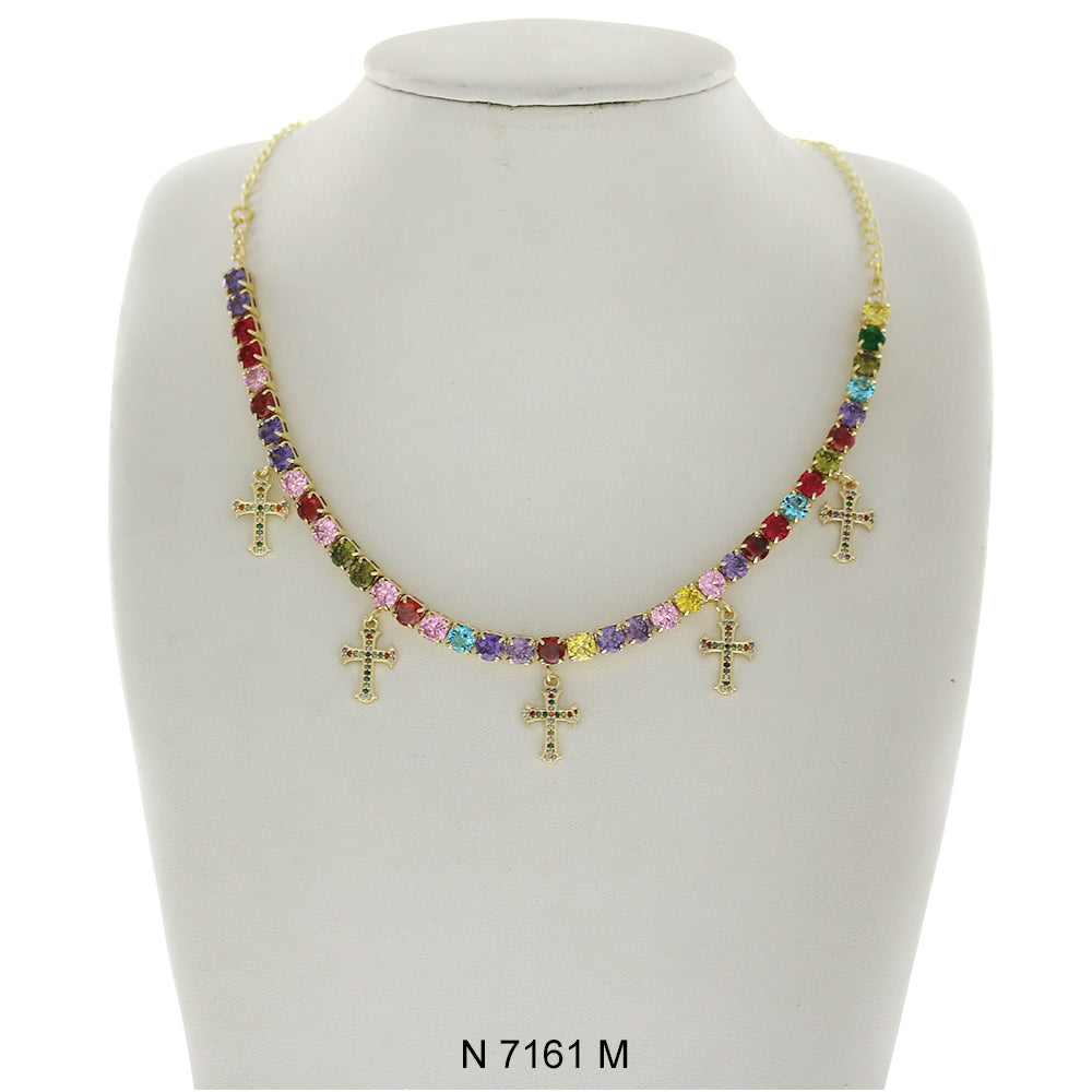 Cross Charms Choker Necklace N 7161 M