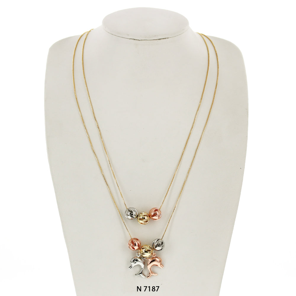 Layered Beads Necklace Set N 7187