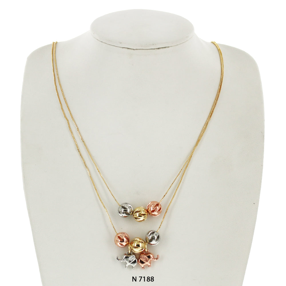 Layered Beads Necklace Set N 7188