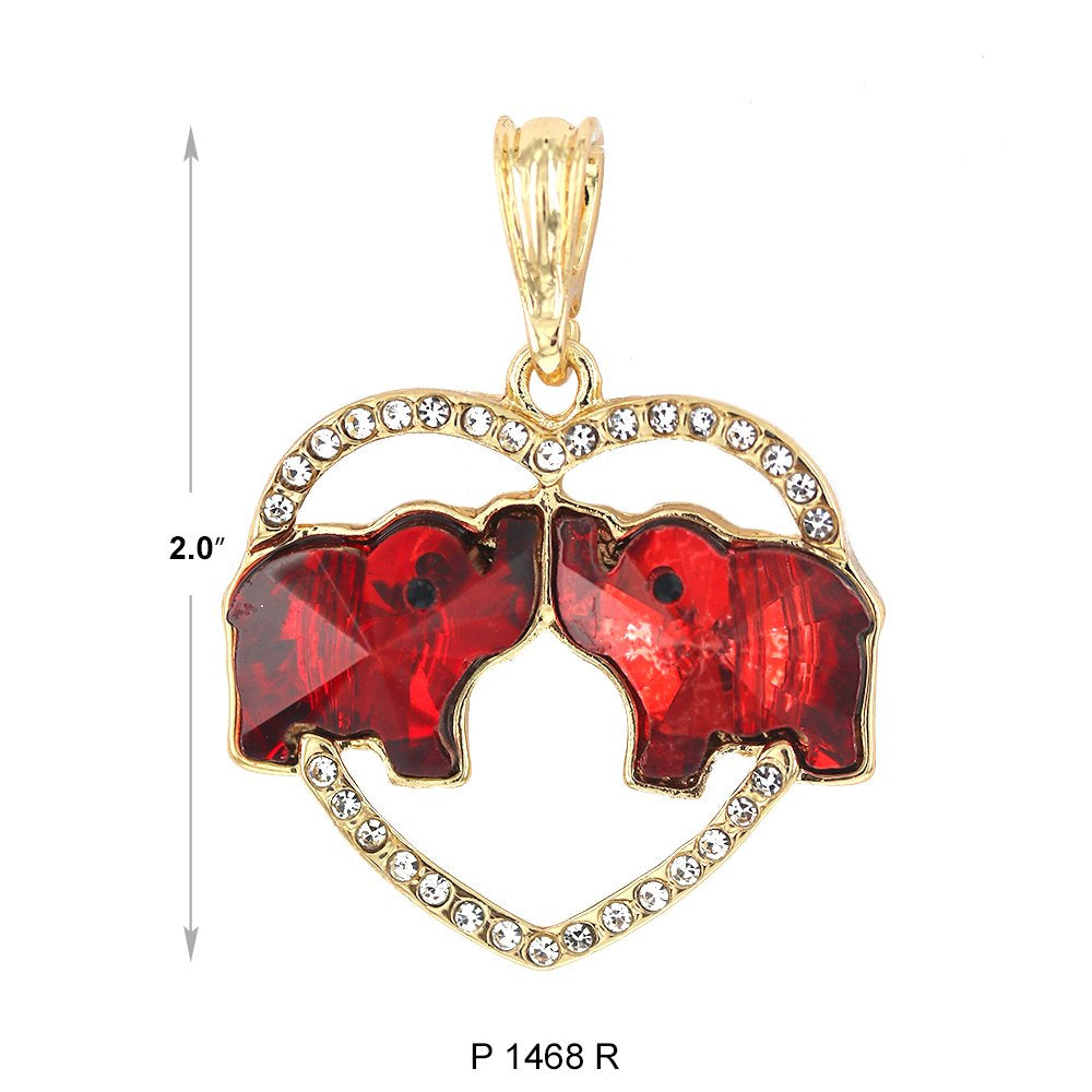 Elephant Heart Pendant P 1468 R