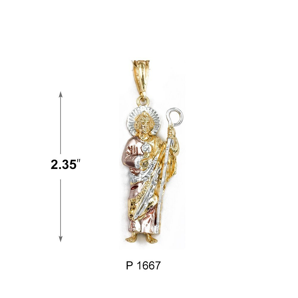 3 Tone San Judas Pendant P 1666-1667-1668