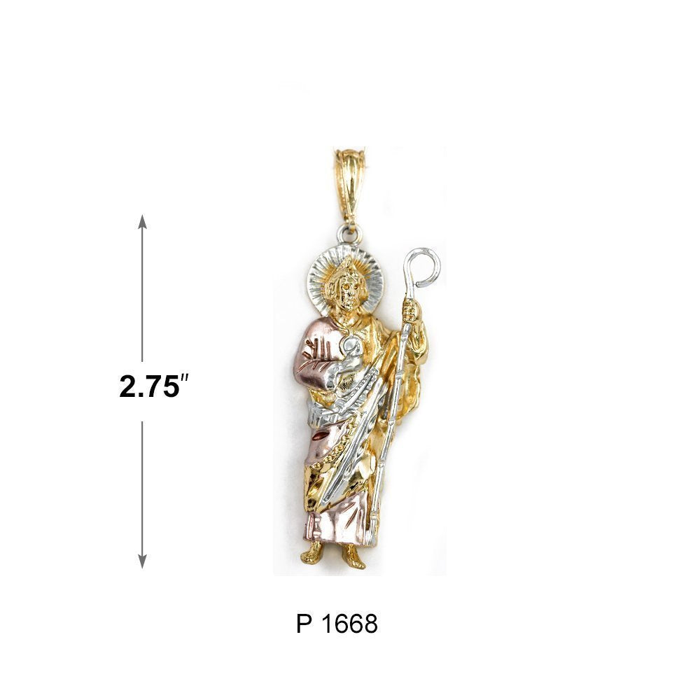 3 Tone San Judas Pendant P 1666-1667-1668