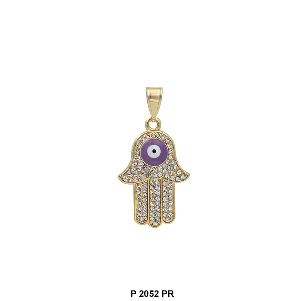 Hamsa Hand Evil Eye Pendant P 2052 PR