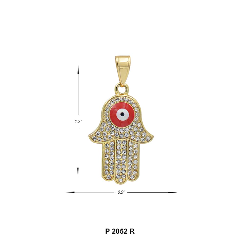 Hamsa Hand Evil Eye Pendant P 2052 R