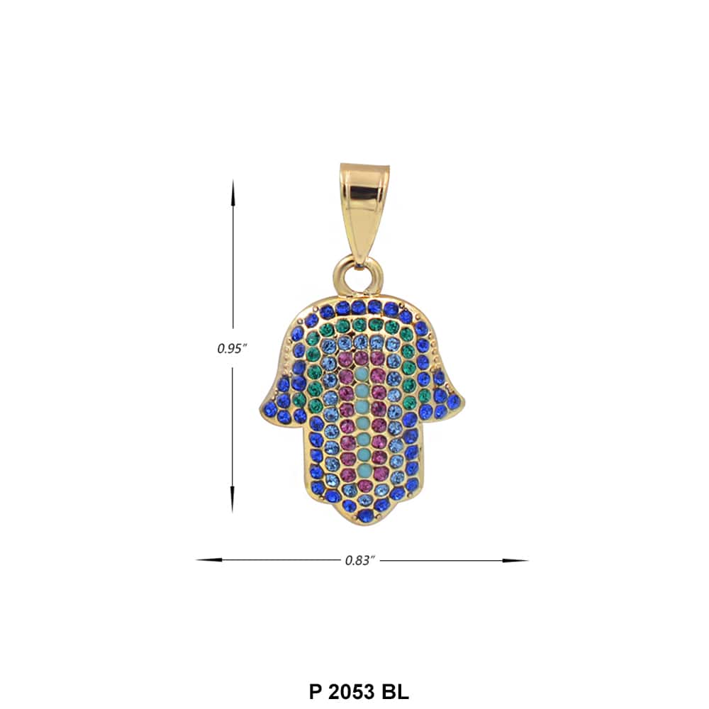 Hamsa Hand Pendant P 2053 BL