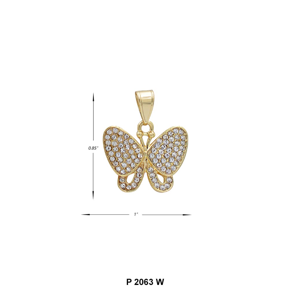 Butterfly Pendant P 2063 W