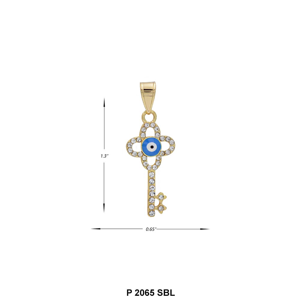 Colgante Llave Mal de Ojo P 2065 SBL