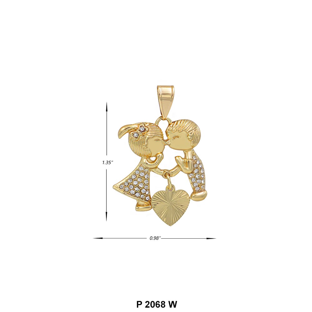 Boy And Girl Pendant P 2068 W