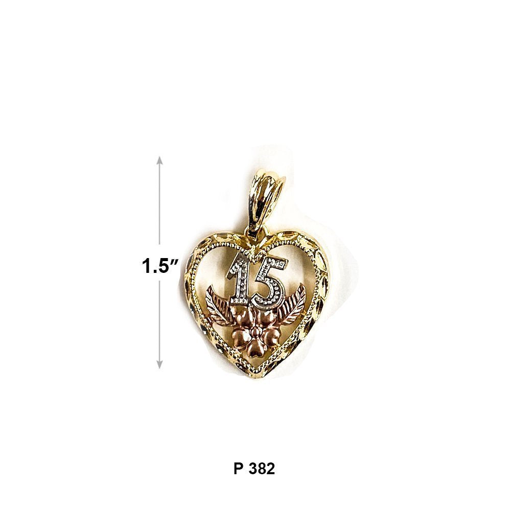 Heart Quinciniera Pendant P 382