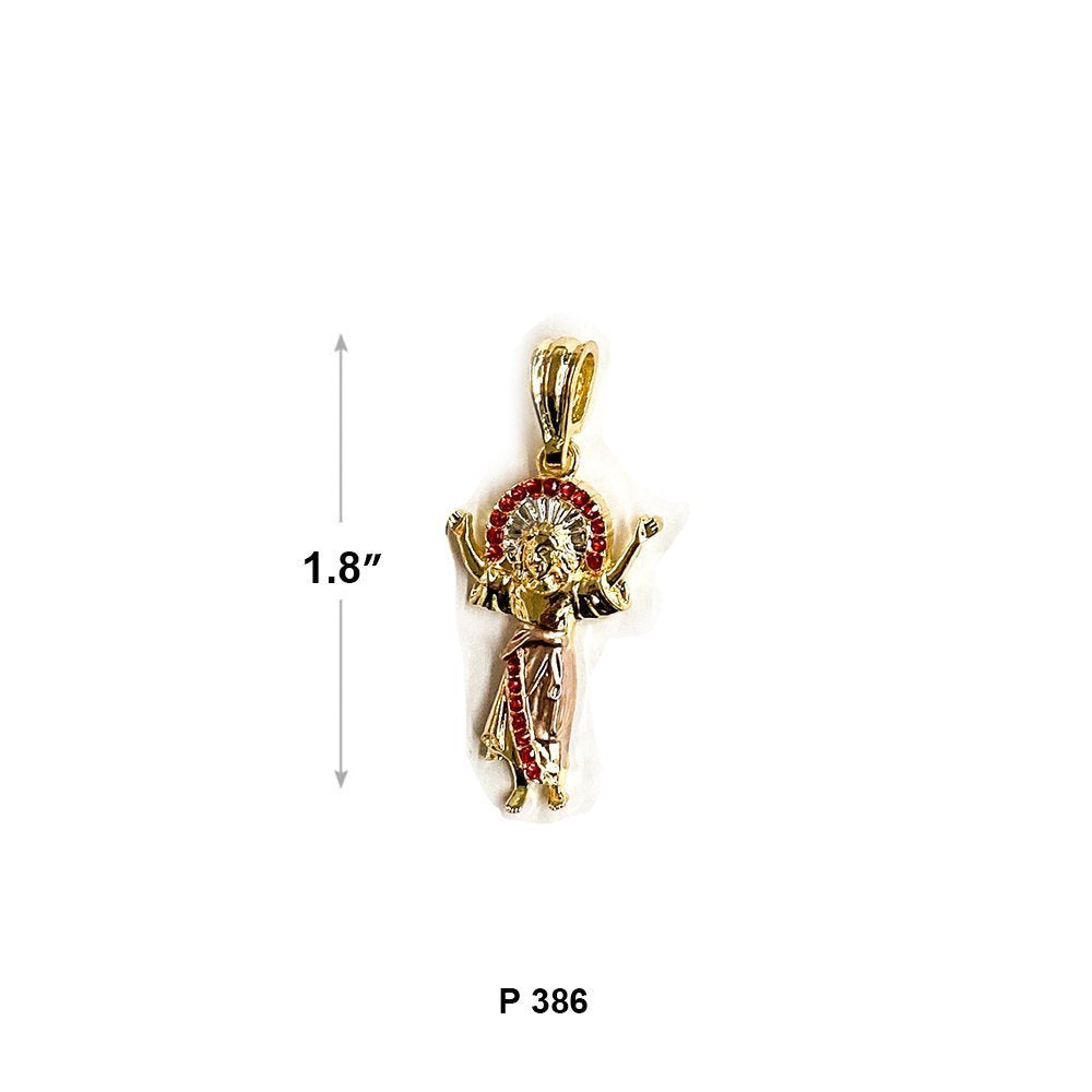 CZ Red Santo Ninio Pendant P 386