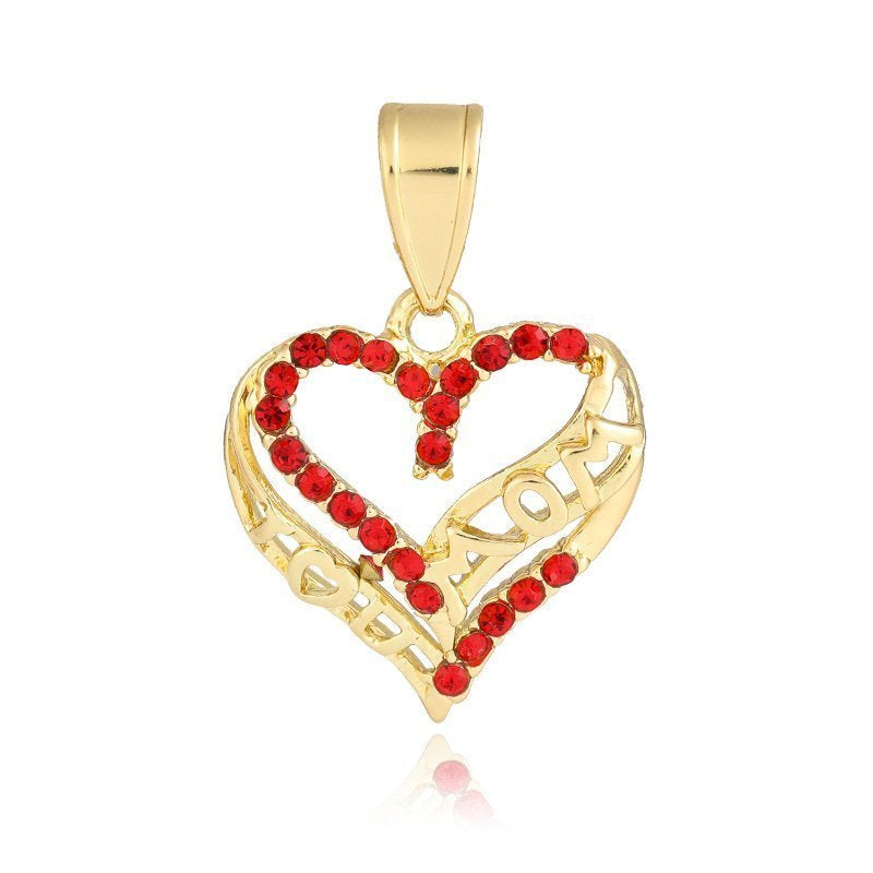 Mom Heart Pendant Red P 416 R