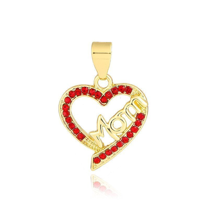 Mom Heart Pendant Red P 417 R