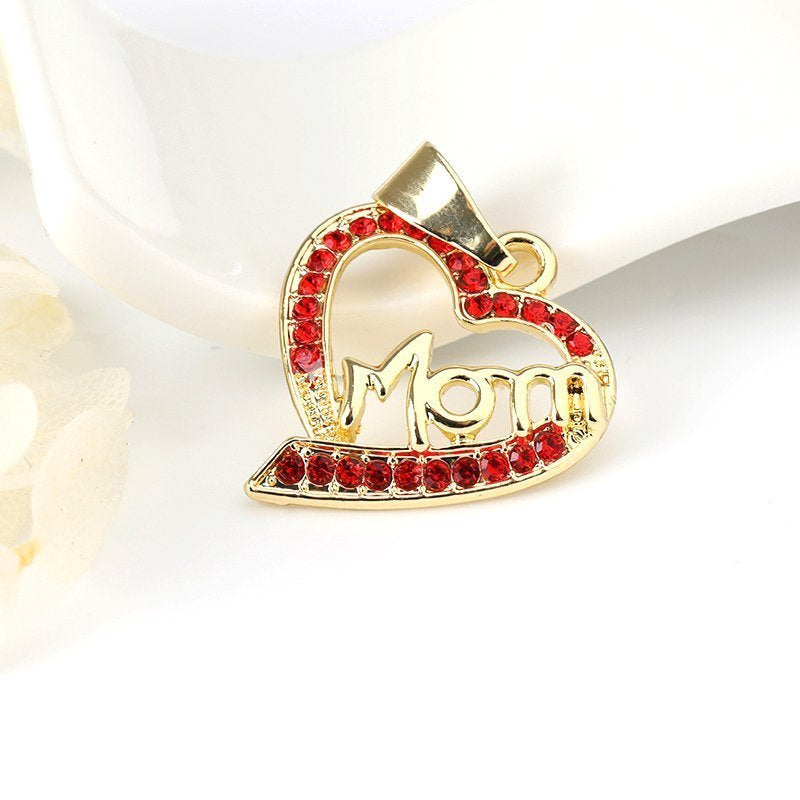 Mom Heart Pendant Red P 417 R