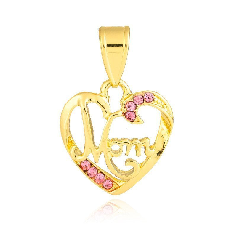 Mom Heart Pendant Pink P 418 P