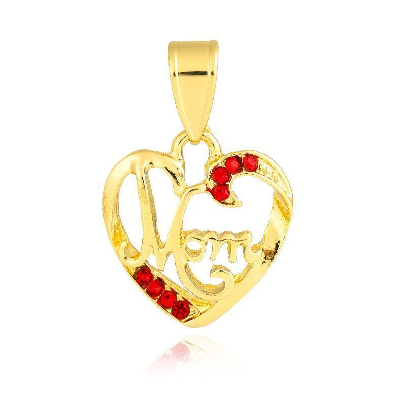 Mom Heart Pendant Red P 418 R