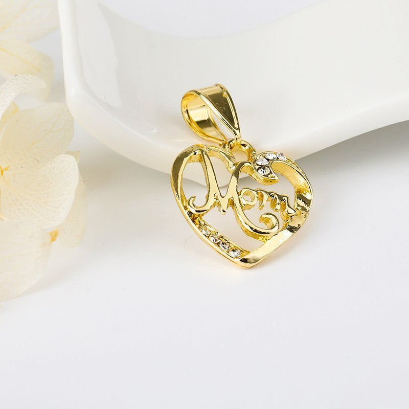 Mom Heart Pendant White P 418 W