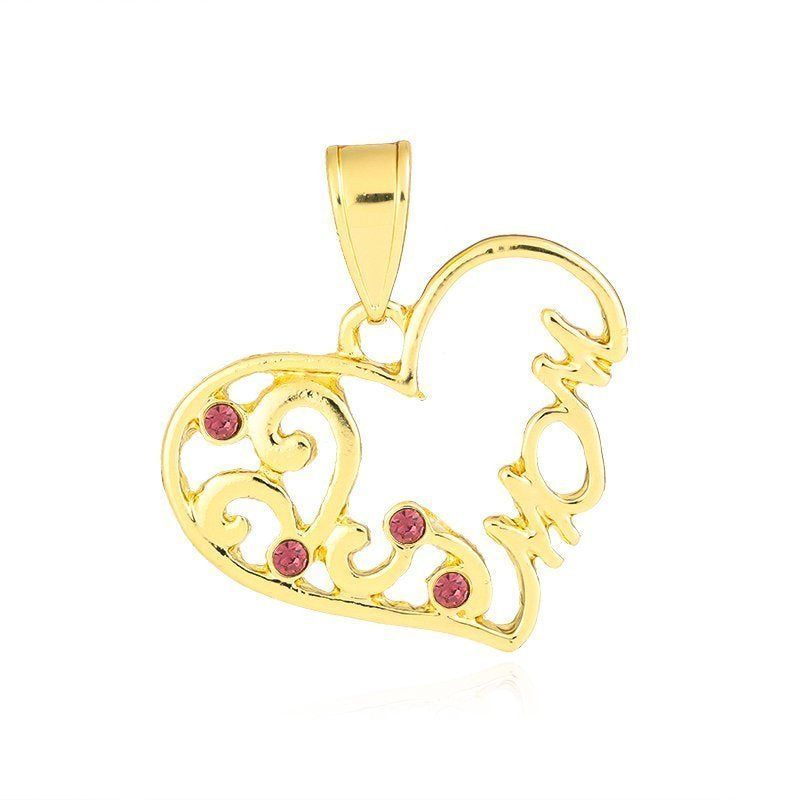 Mom Heart Pendant Pink P 419 P