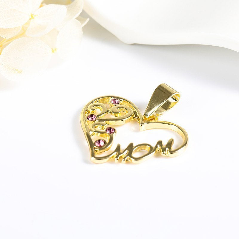 Mom Heart Pendant Pink P 419 P