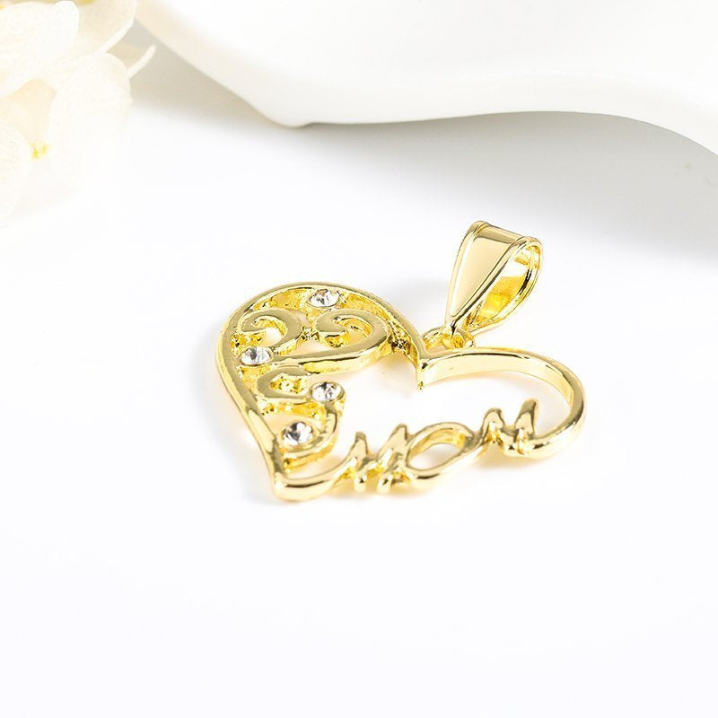 Mom Heart Pendant White P 419 W