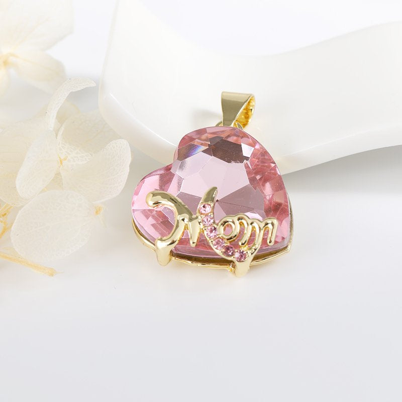 Mom Heart Pendant Pink P 420 P