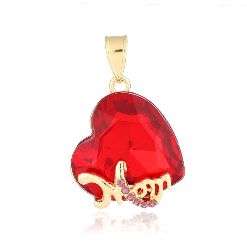 Mom Heart Pendant Red P 420 R