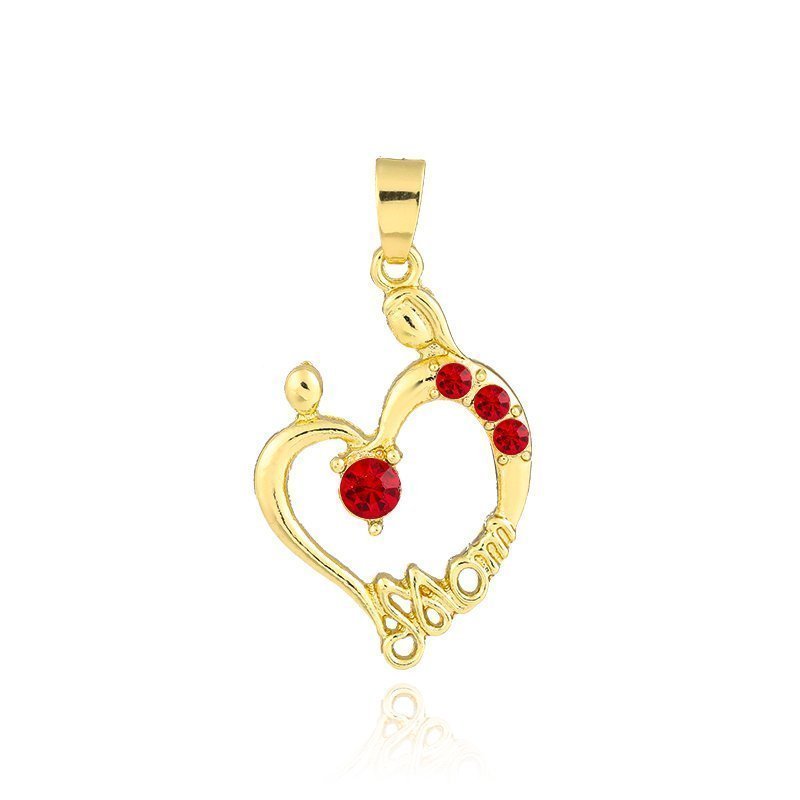 Mom Heart Pendant Red P 421 R