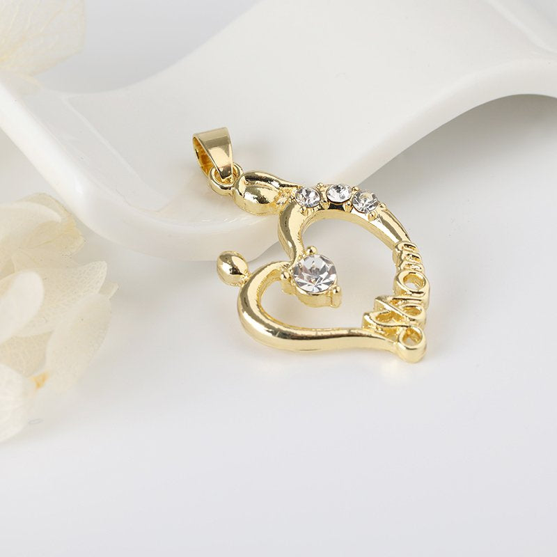 Mom Heart Pendant White P 421 W