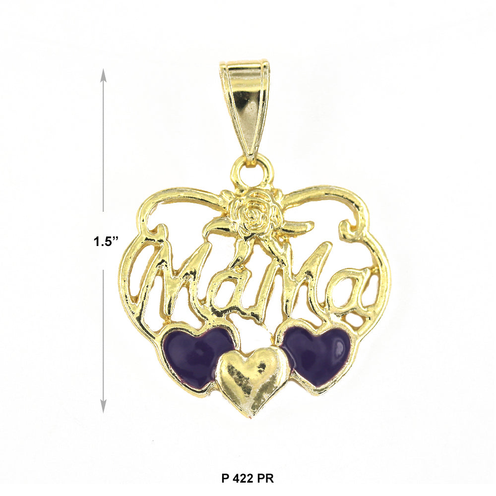 Mama Corazón Colgante Morado P 422 PR