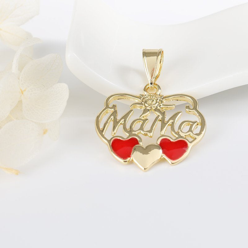 Mama Heart Pendant Red P 422 R