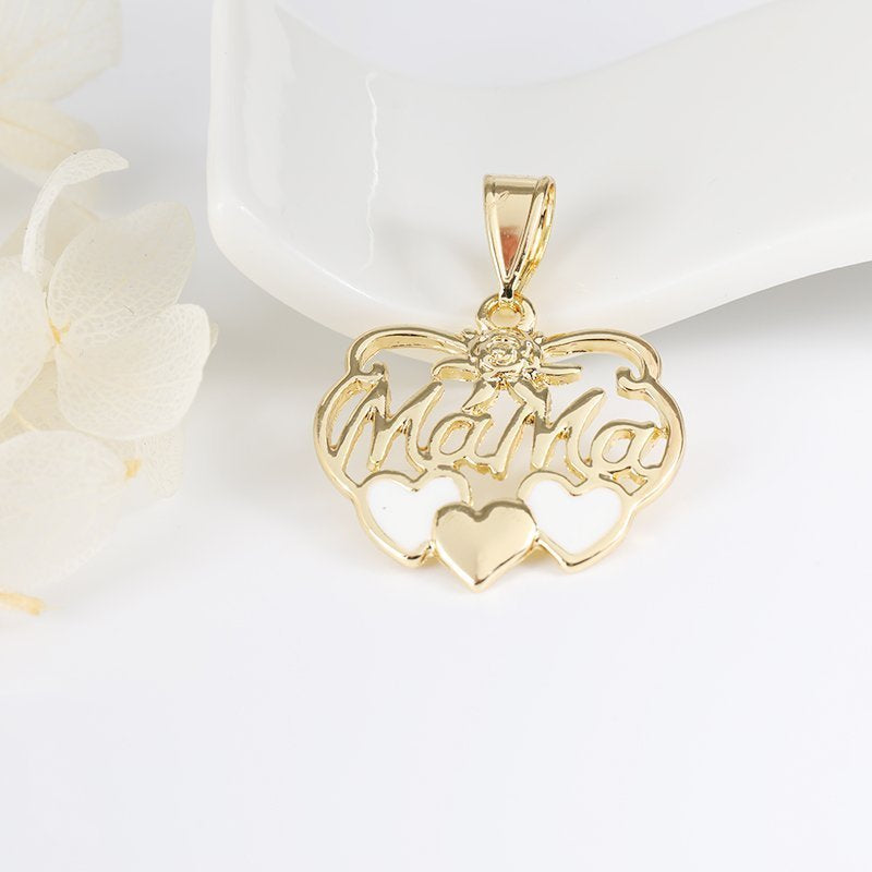 Mama Heart Pendant White P 422 W