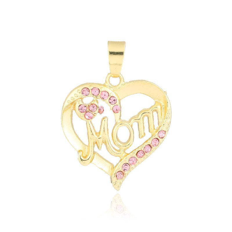 Mom Heart Pendant Pink P 423 P