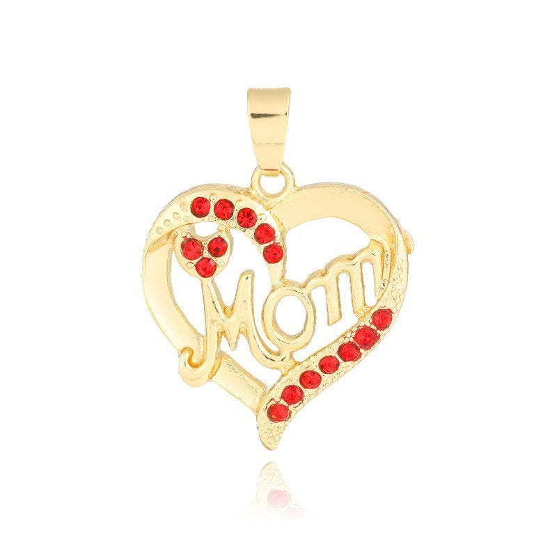 Mom Heart Pendant Red P 423 R