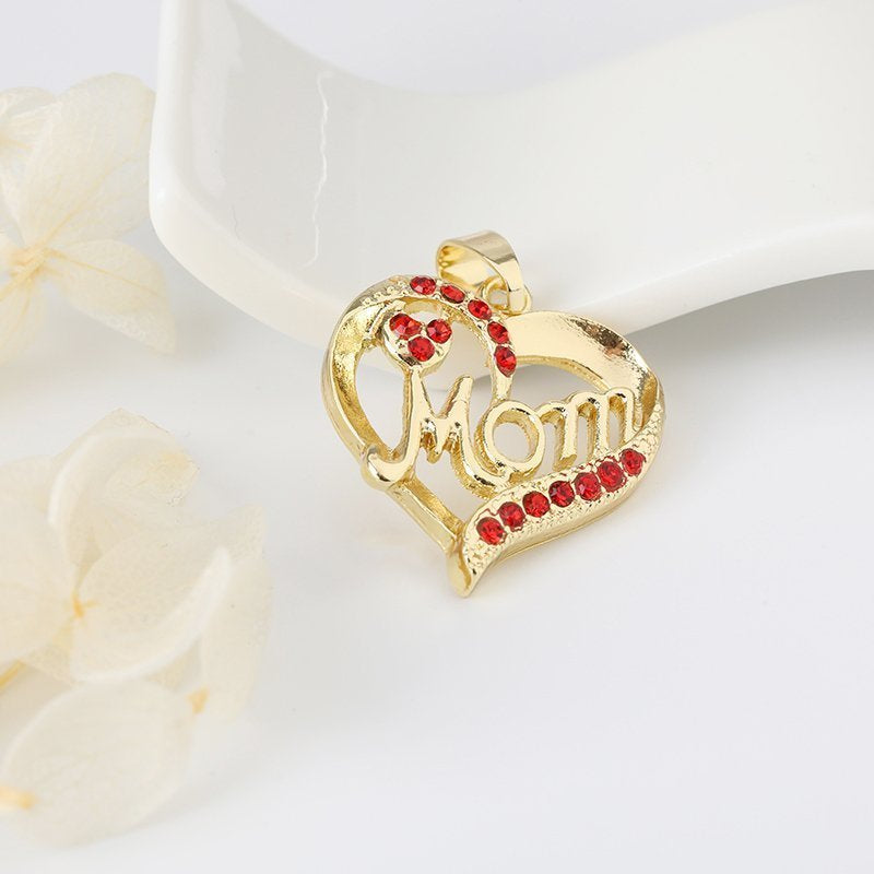 Mom Heart Pendant Red P 423 R