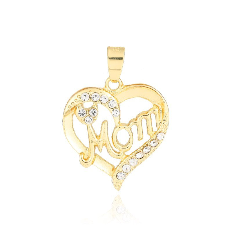 Mom Heart Pendant White P 423 W