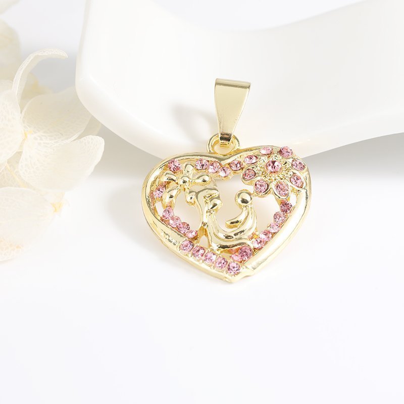 Mom Heart Pendant Pink P 425 P