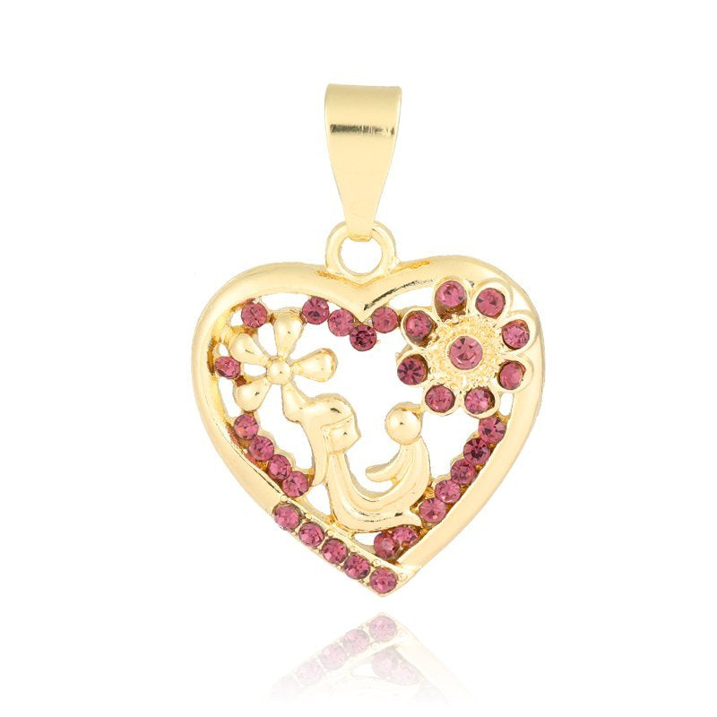 Mom Heart Pendant Purple P 425 PR