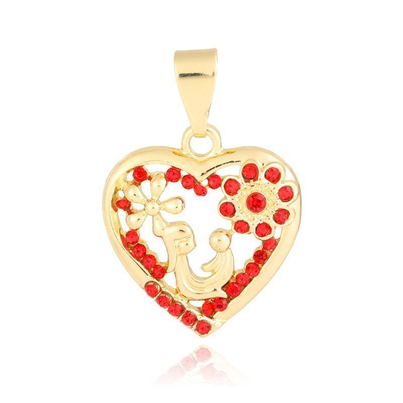 Mom Heart Pendant Red P 425 R