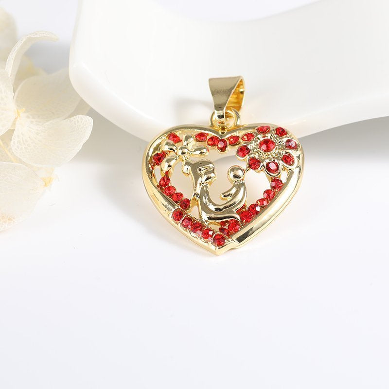 Mom Heart Pendant Red P 425 R