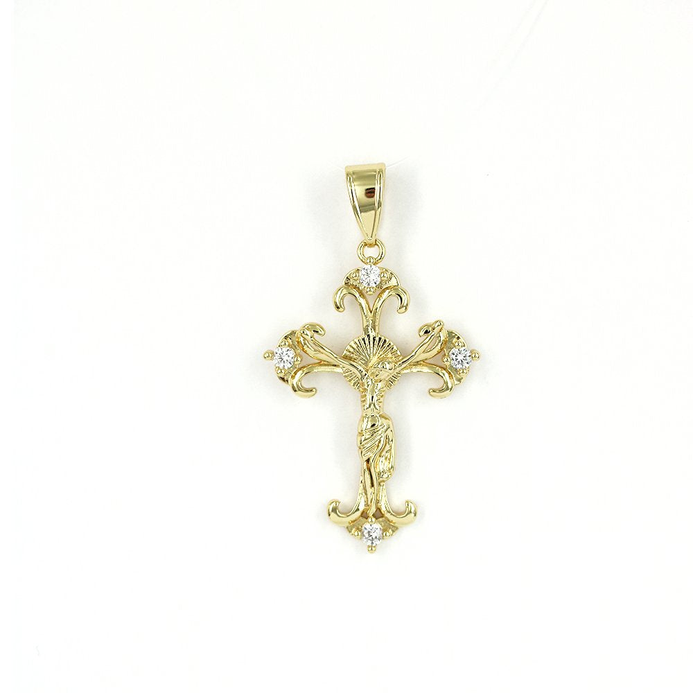 CZ Cross Pendant P 496