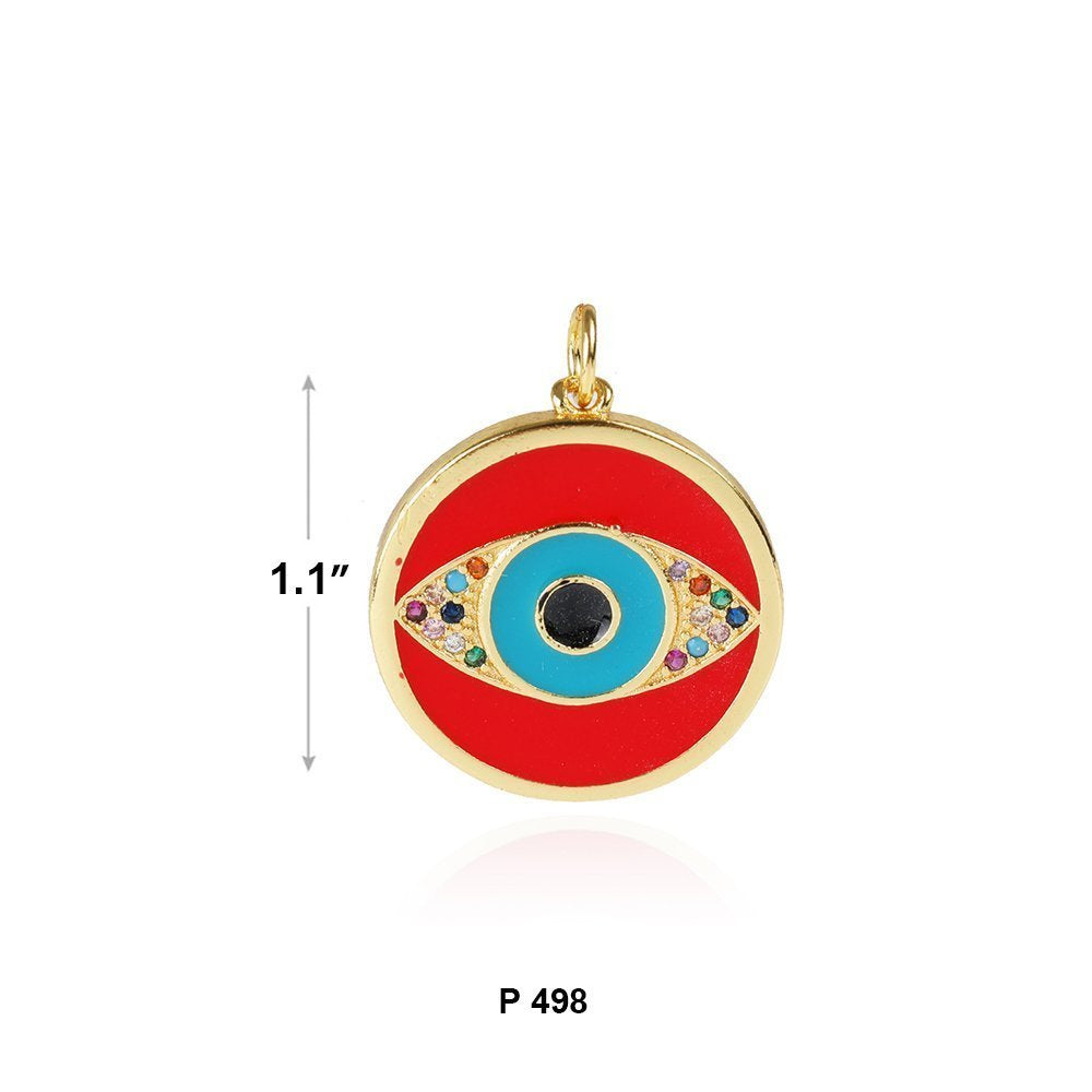 Round Evil Eye Pendant P 498