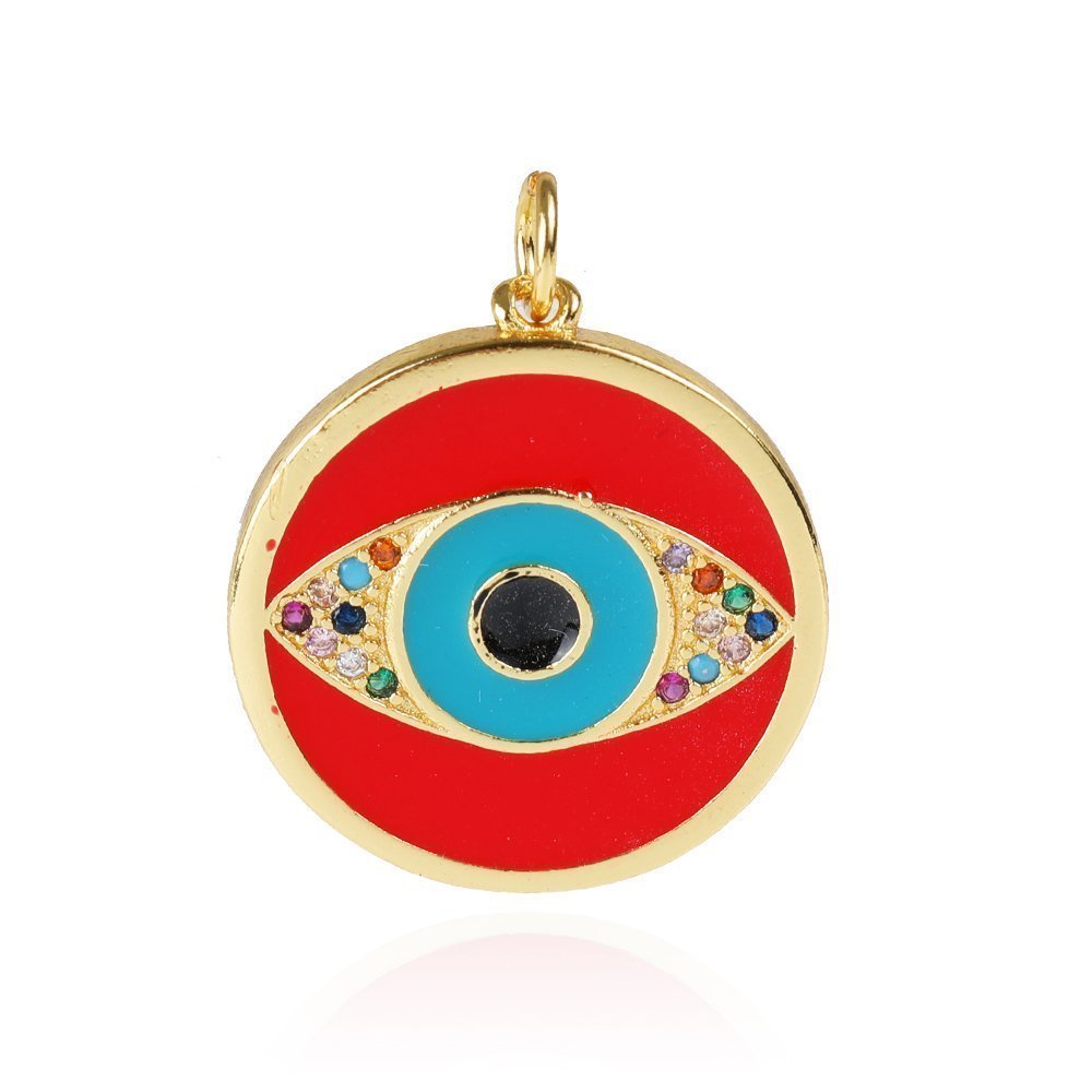 Round Evil Eye Pendant P 498